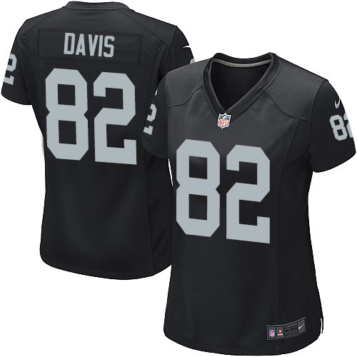 Women's Game Al Davis Nike Jersey Black Home - #82 NFL Oakland Raiders